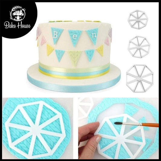 Easy Bunting Fondant Cutter 3Pcs Set Plastic