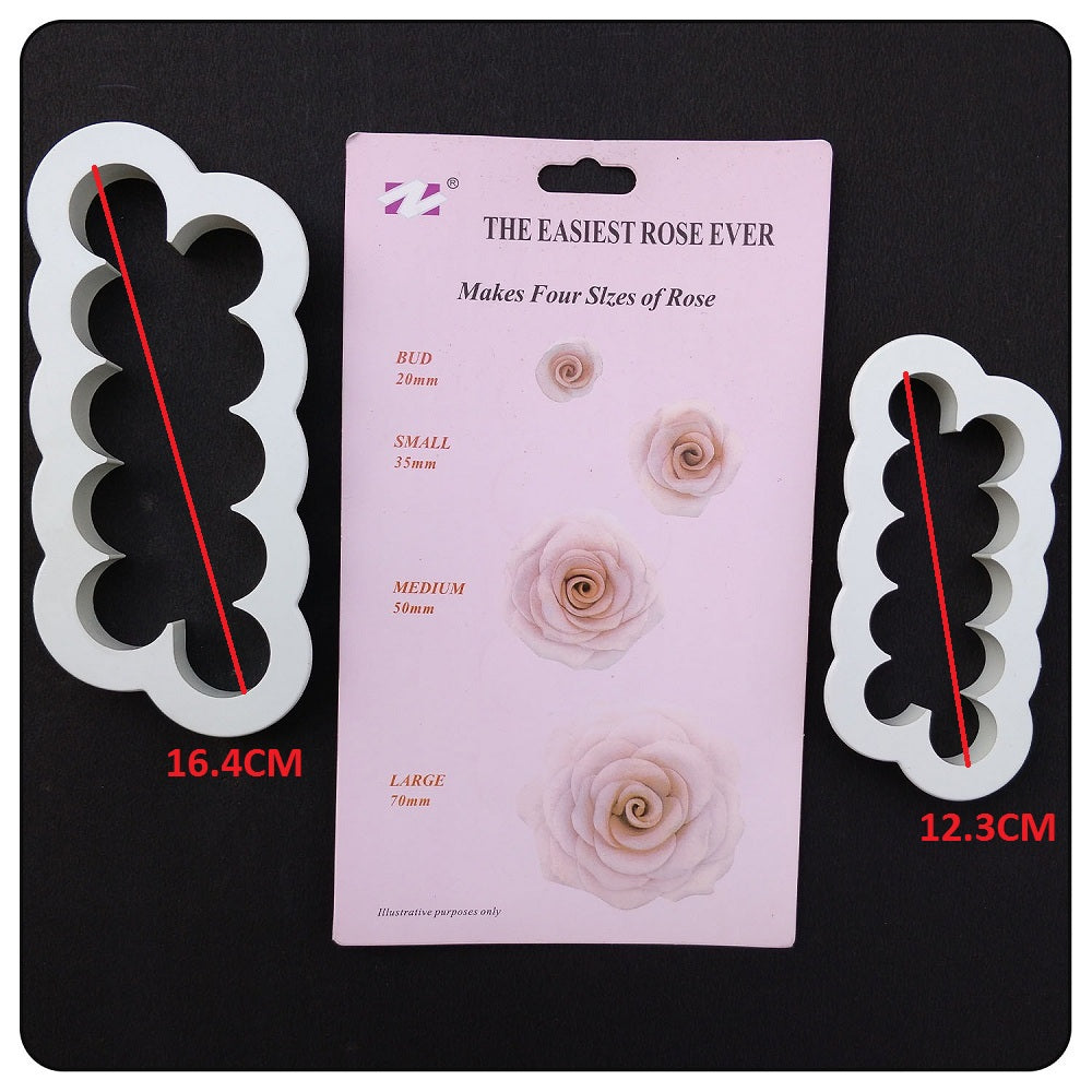 Easy Rose Cutter Large 2Pcs Set Plastic