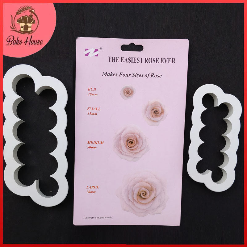 Easy Rose Cutter Large 2Pcs Set Plastic – Bake House - The Baking Treasure