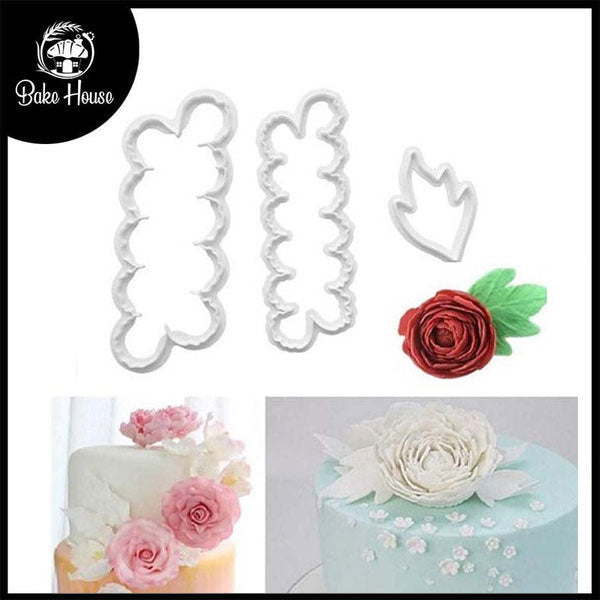 Easy Rose Flower Fondant Cutter 3Pcs Set