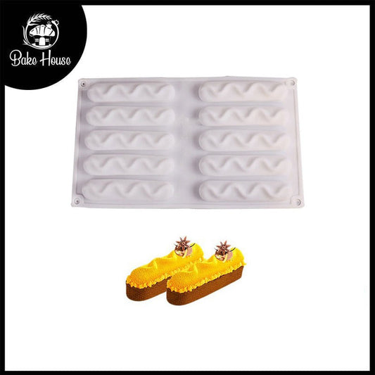 Eclair Silicone Dessert Mold 10 Cavity