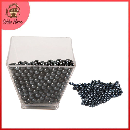 Edible Cake Decorating Pearls Black 30g Pack (Medium)