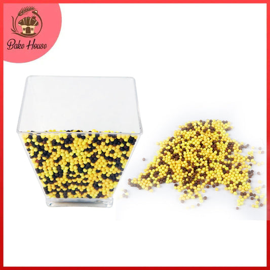 Edible Cake Decorating Pearls Black and Yellow 30g Pack