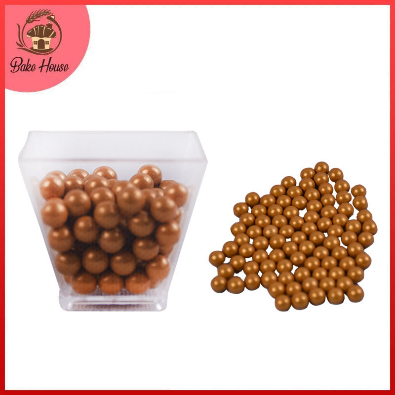 Edible Cake Decorating Pearls Golden 30g Pack (Large) Shade 03