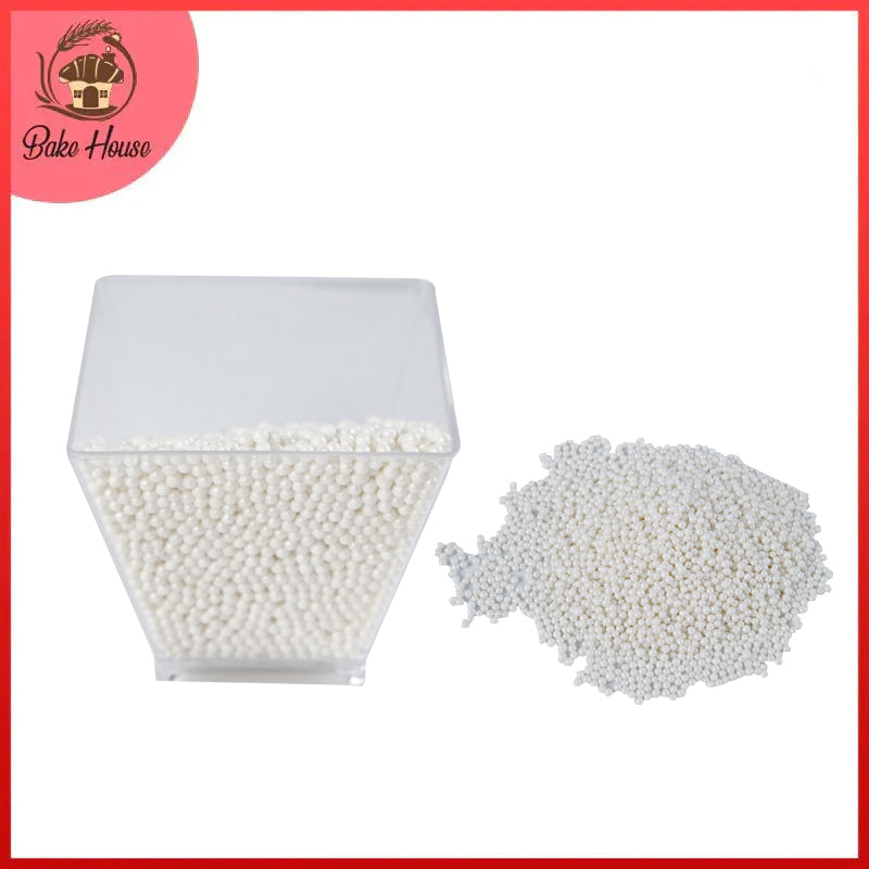Edible Cake Decorating Pearls White 30g Pack (Mini)