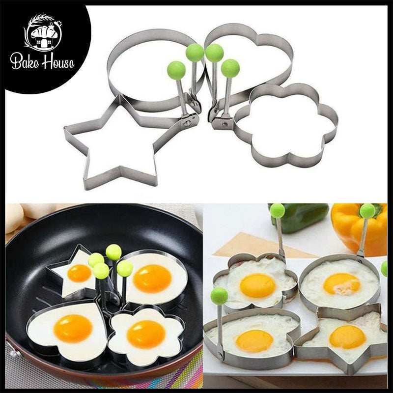 Egg Making Rings Stainless Steel 4 Shapes