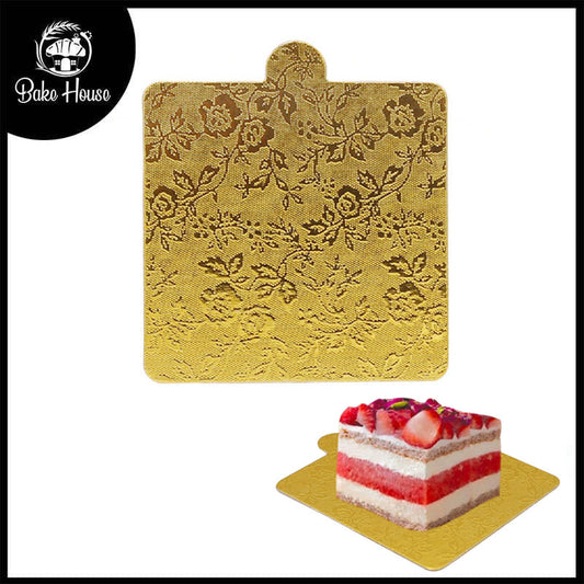 Embroidery Square Shape Pastry Placer Board Golden 12Pcs Pack