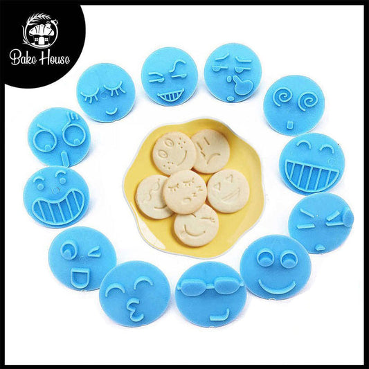 Emoji Fondant & Cookie Cutters 12Pcs Set Plastic