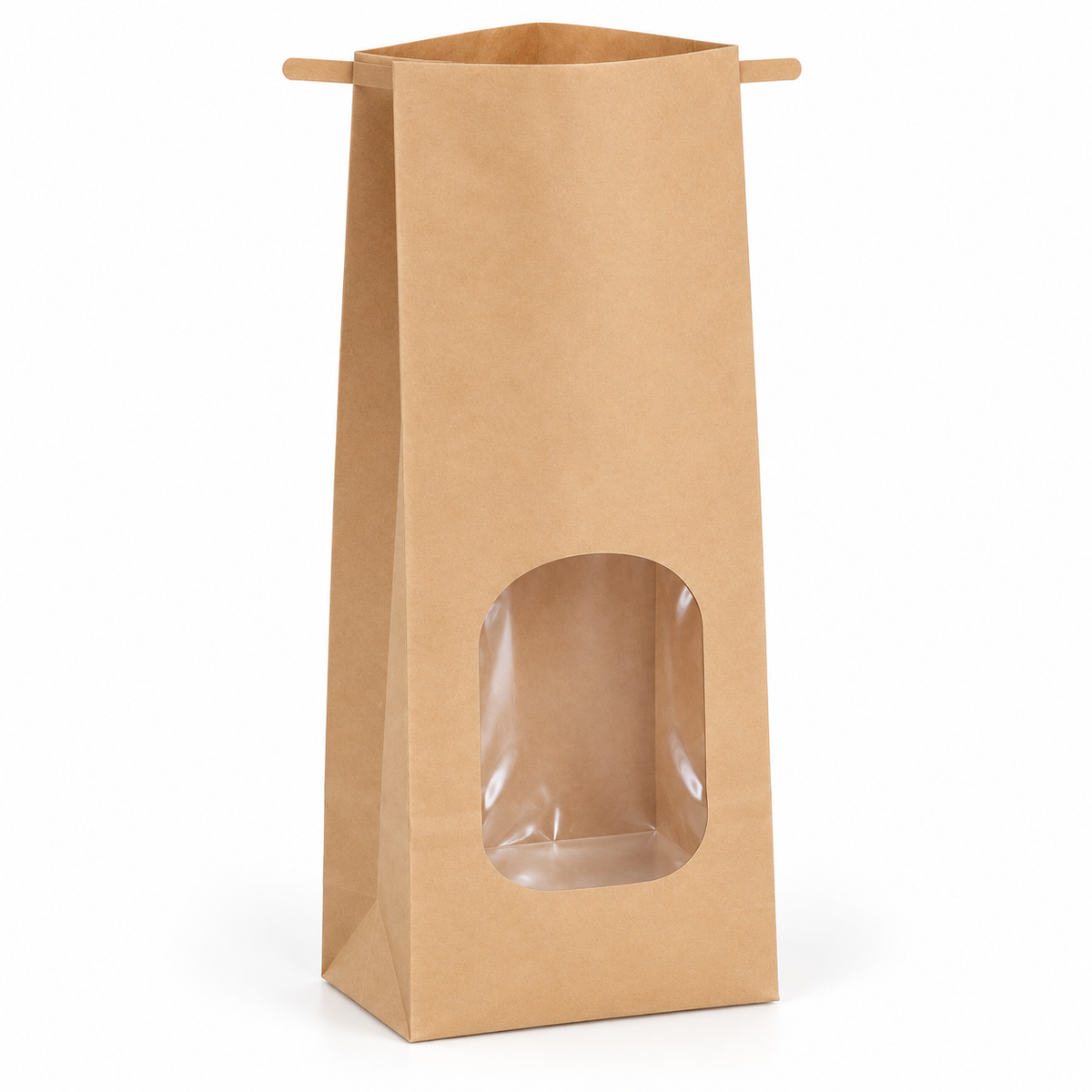 Brown Bread Paper Bag With Seal (25x12)cm