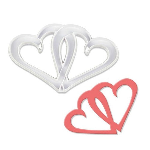 Entwined Hearts Fondant Cake Cutter Plastic