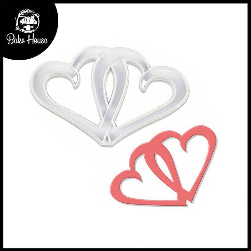 Entwined Hearts Fondant Cake Cutter Plastic