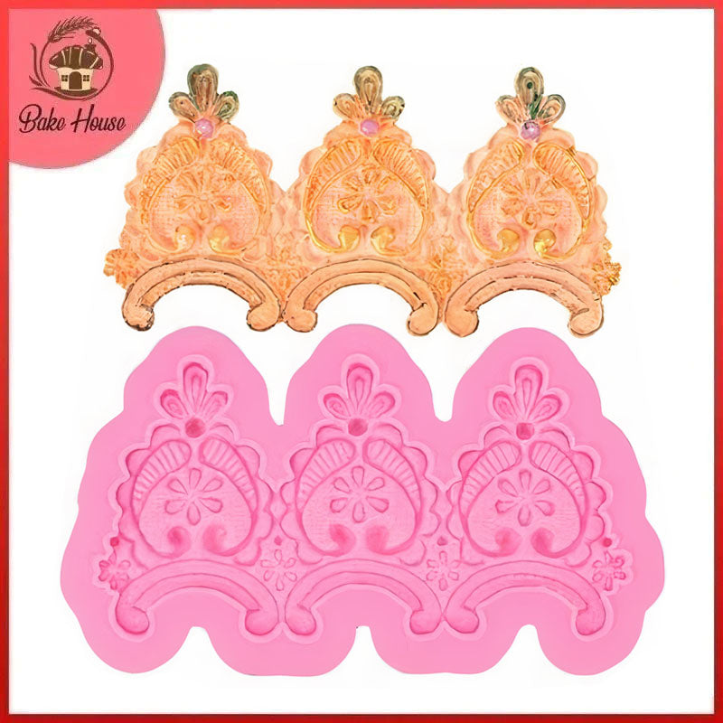 European Style Embossed Pattern Silicone Fondant Mold