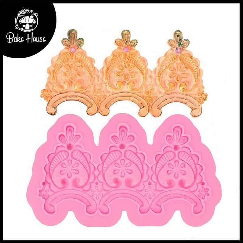 European Style Embossed Pattern Silicone Fondant Mold