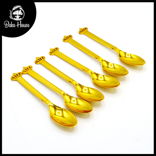 Dispossible Crown Golden Spoon 6Pcs Set