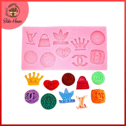 Famous Brand Logos Silicone Fondant & Chocolate Mold 10 Designs