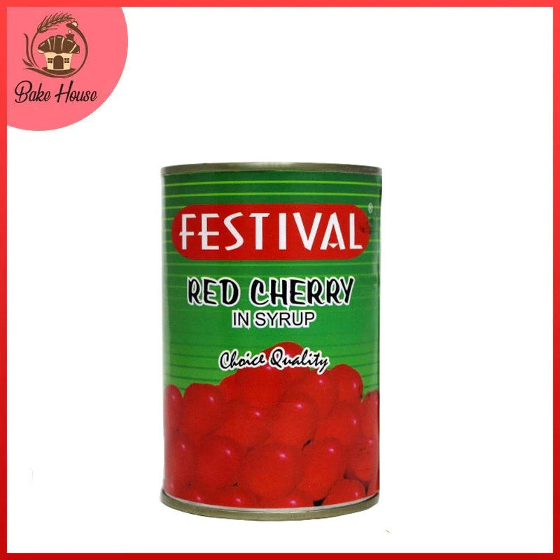 Festival Red Cherry In Syrup 400gm Tin