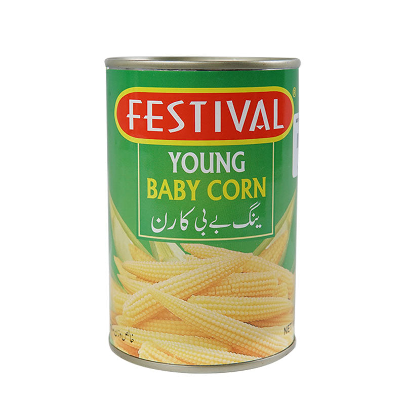 Festival Young Baby Corn 380gm Tin