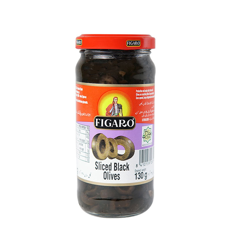 Figaro Sliced Black Olives 240gm