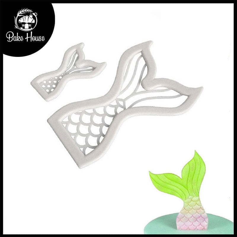 Fish Tail Fondant And Cookie Cutter 2Pcs Set Plastic