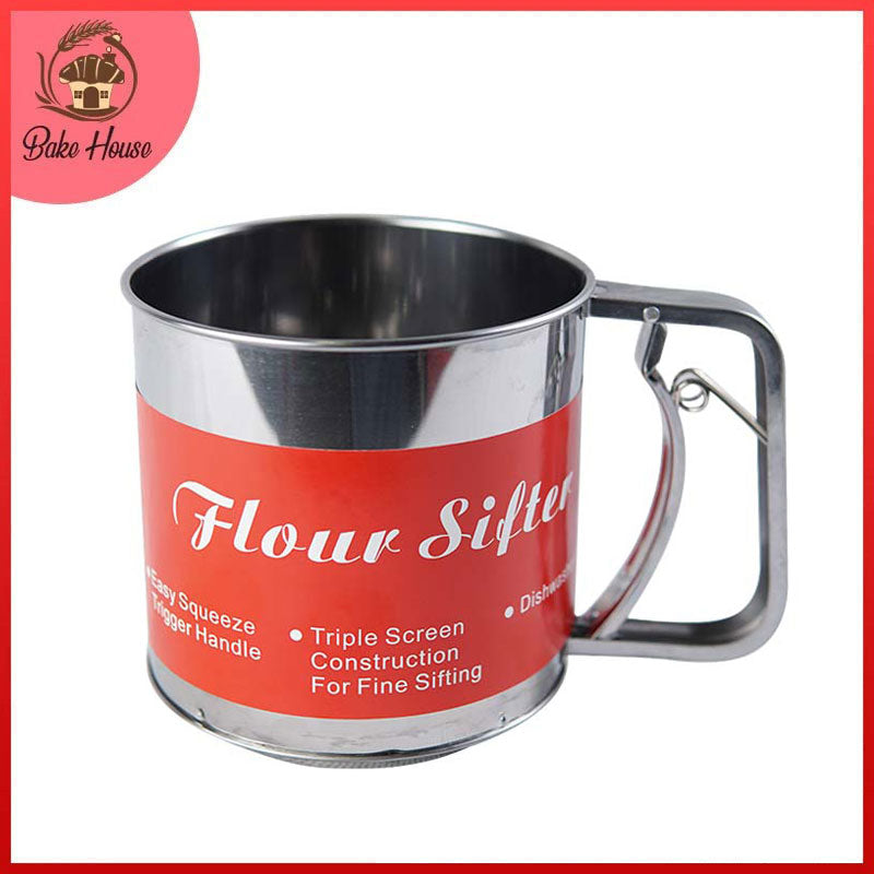 Flour Sifter Stainless Steel Large Bake House The Baking Treasure