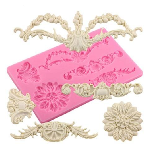 Flower Border Silicone Fondant Cake Mold Big