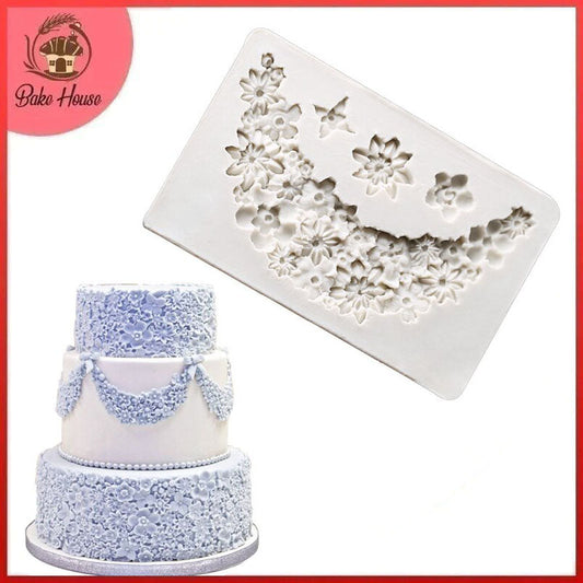 Flower Cake Border Silicone Fondant Mold