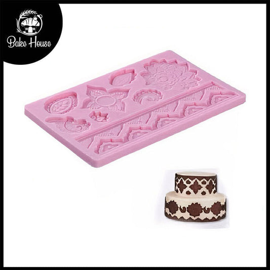 Flower Cake Border Silicone Fondant Sheet