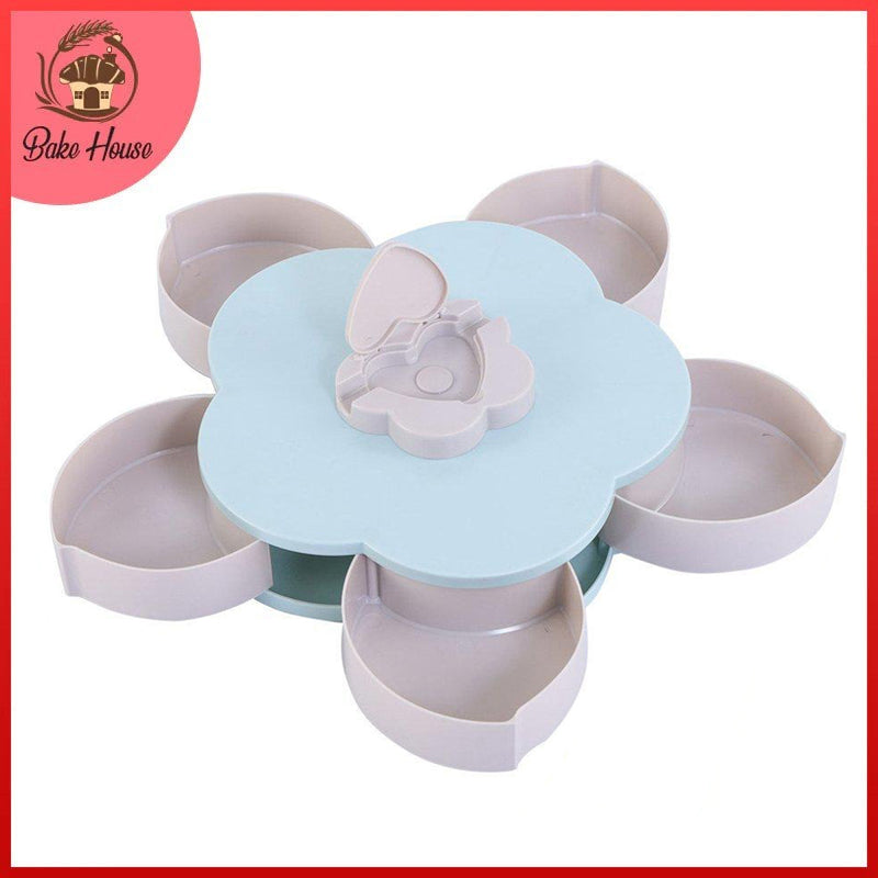 Flower Candy Box Serving Rotating Tray Plastic