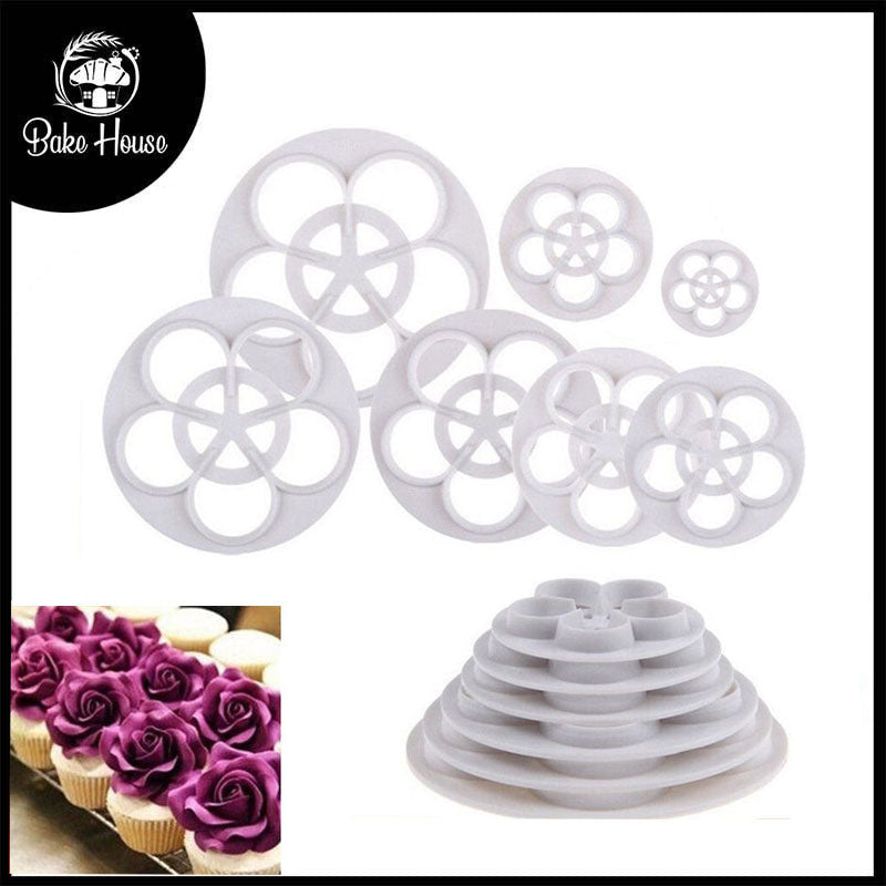 Flower Fondant Cutter Plastic 7Pcs Set