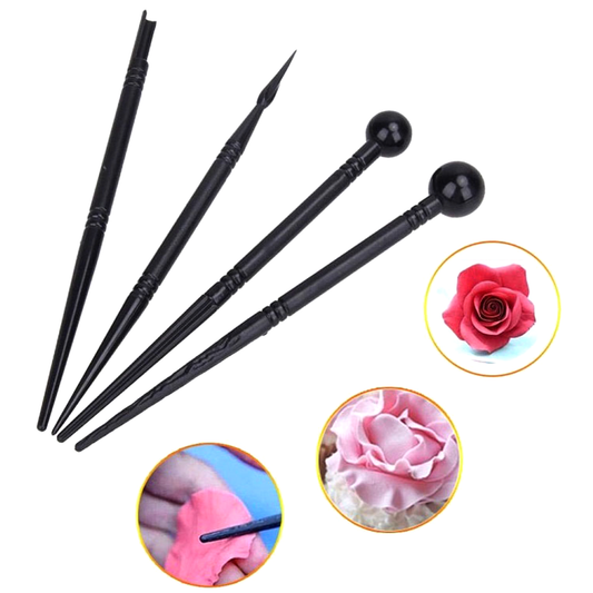 Flower Modeling Ball Tool 4Pcs Set Plastic