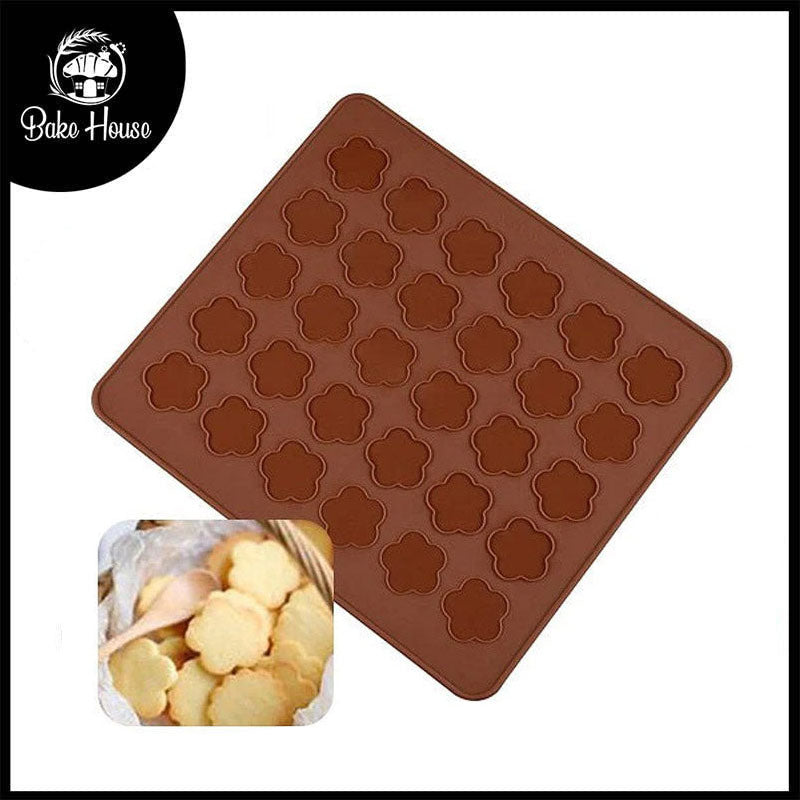 Flower Shape Macaroon Mat Silicone 30 Cavity