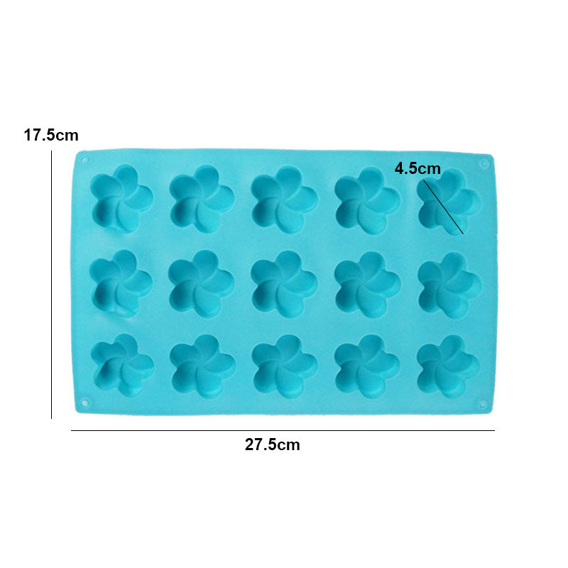 Flower Shape Silicone Mold  15 Cavity