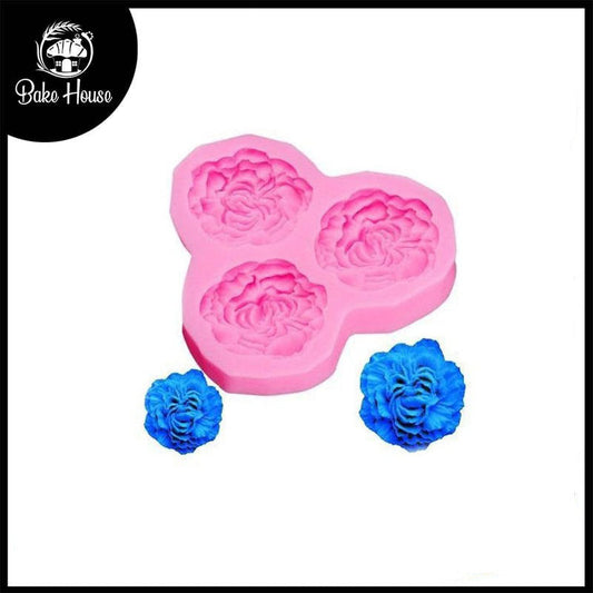 Flower Silicone Fondant & Chocolate Mold 3 Cavity