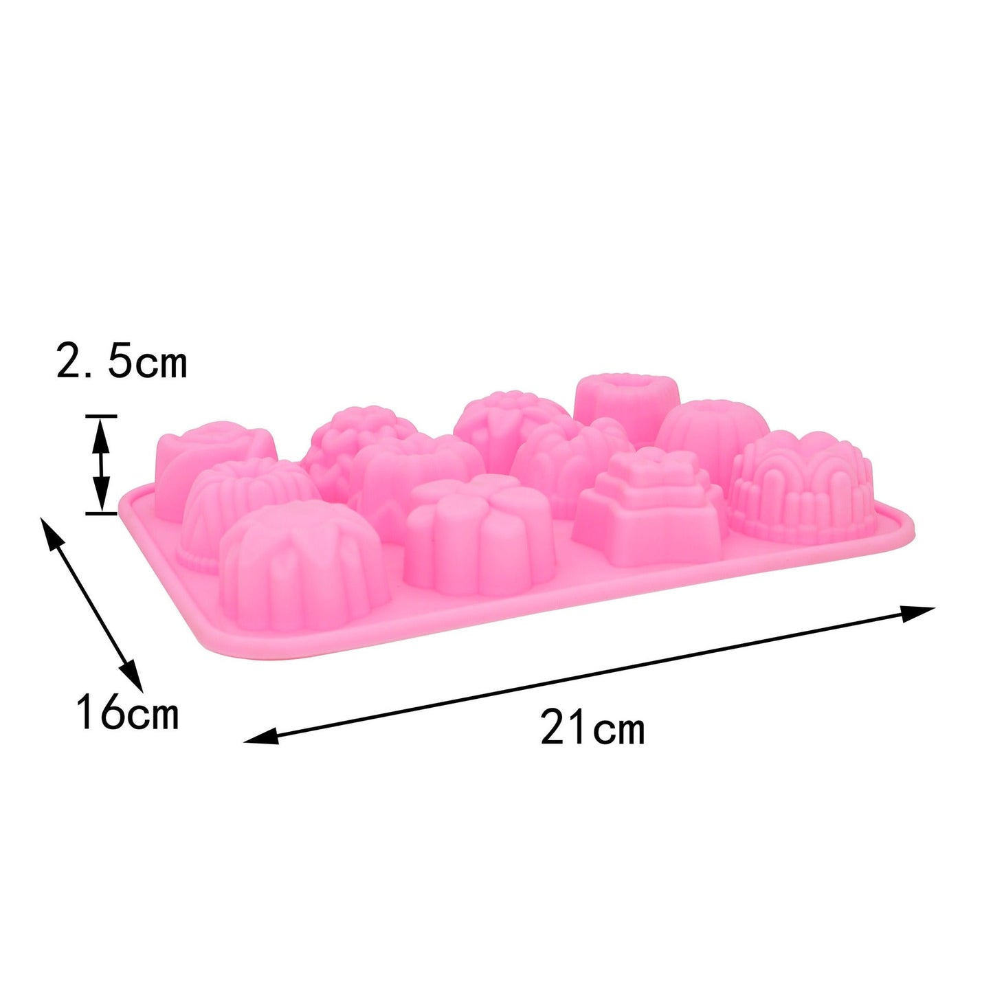 Flowers Silicone Chocolate & Jelly Mold 12 Cavity