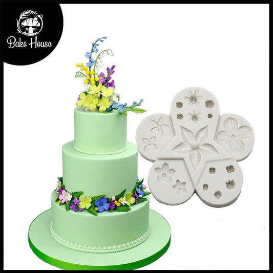 Flowers Silicone Fondant Cake Border Mold