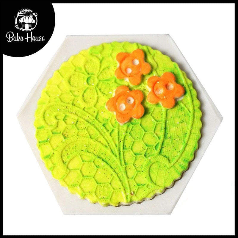 Flowers Silicone Fondant Mold Round