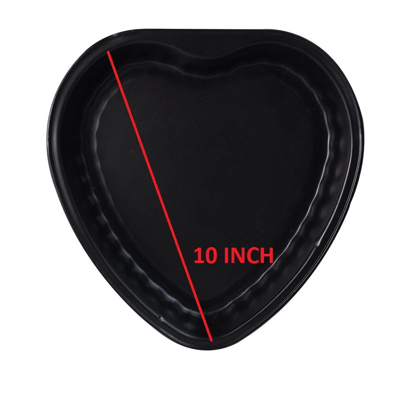 Fluted Heart Cake Baking Mold Non Stick 10 Inch