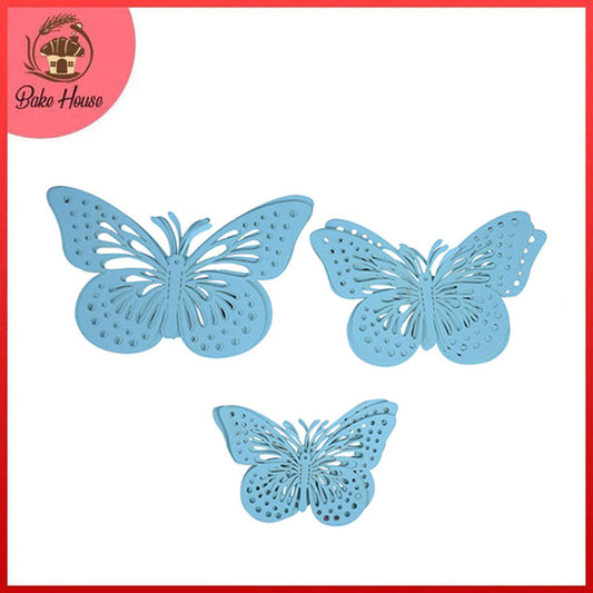 3D Turquoise Color Butterflies For Decoration 12 Pcs Pack