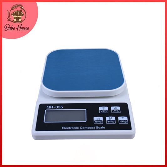 Electronic Digital Kitchen Scale (QR-335) - Weighs Max 10kg, Measures in 4 Different Units