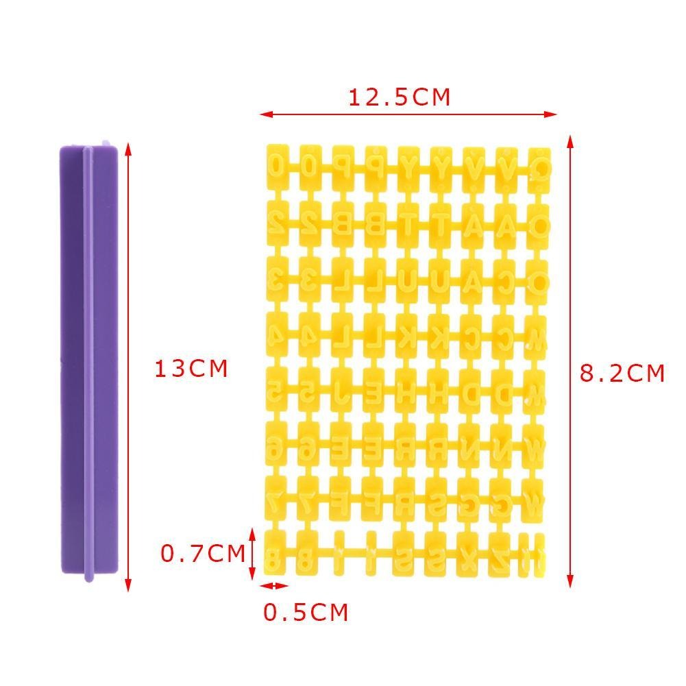 Fondant Alphabet SMS Embosser Cutter Set Plastic