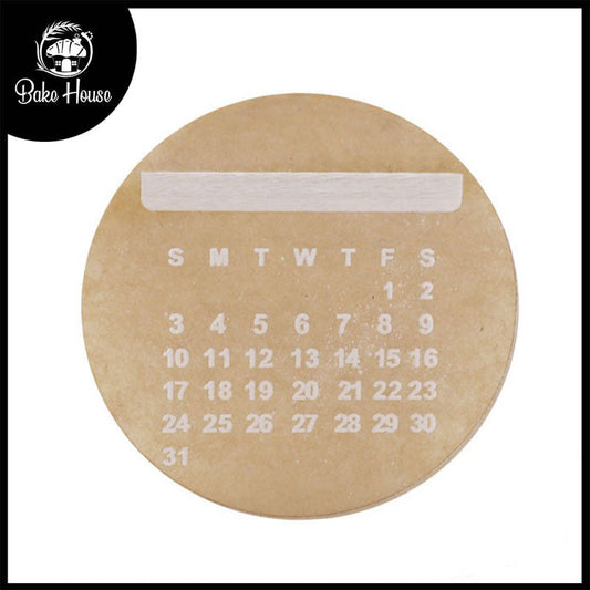 Calender Fondant Stamp Plastic Design 1