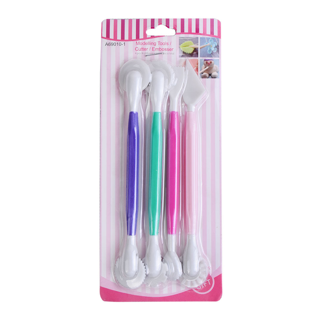 4 Pcs DOUBLE SIDED Fondant Tools