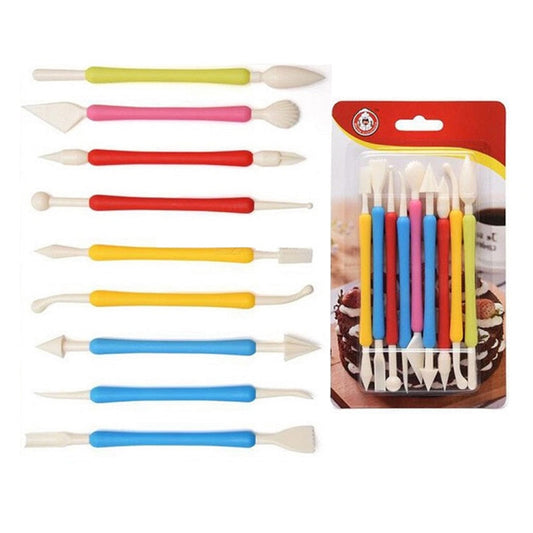 Fondant Modeling Tools 9Pcs Set Colorful