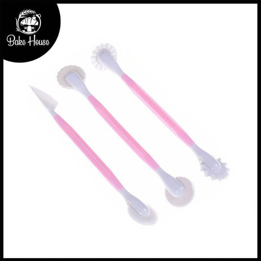 Fondant Starter Modeling Tool 3Pcs Set Pink