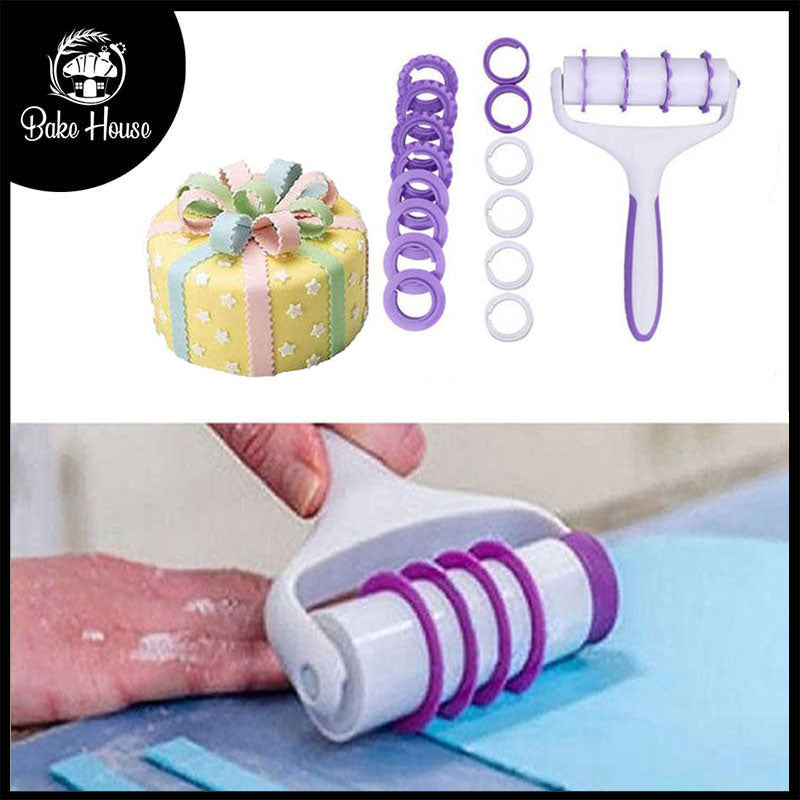 Fondant Strip Ribbon Roller Cutter Complete Set