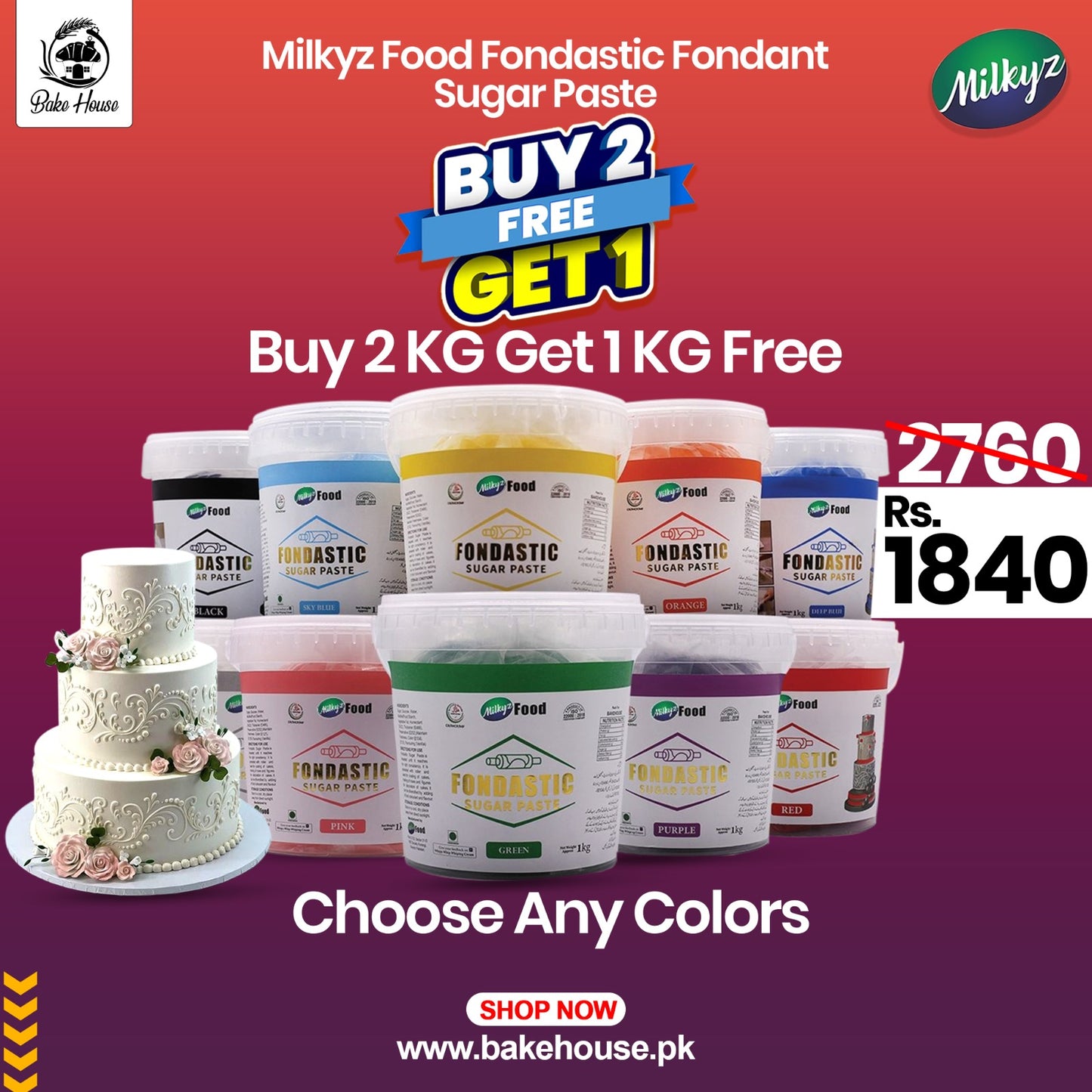Milkyz Food Fondastic Fondant Buy 2KG Get 1KG Deal