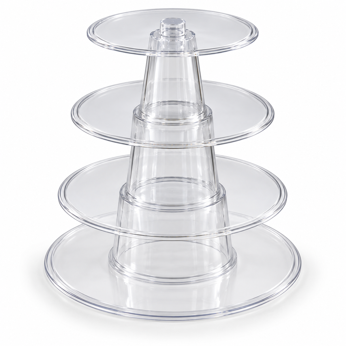 4-Tier Clear Cupcake Display Stand With Carry Case