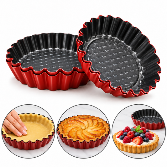 Non Stick Mini Tart Pan 4 Pcs Set 9.6cm