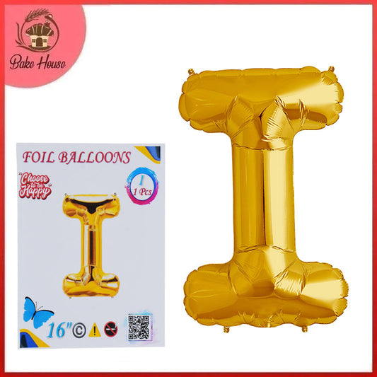 16 Inch Golden Alphabet I Letter Foil Balloon for Party Decoration
