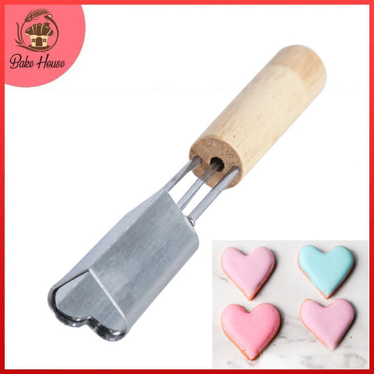 Heart Shape Cookies, Fondant, Fruits And Vegetable Cutter With Wood Handle